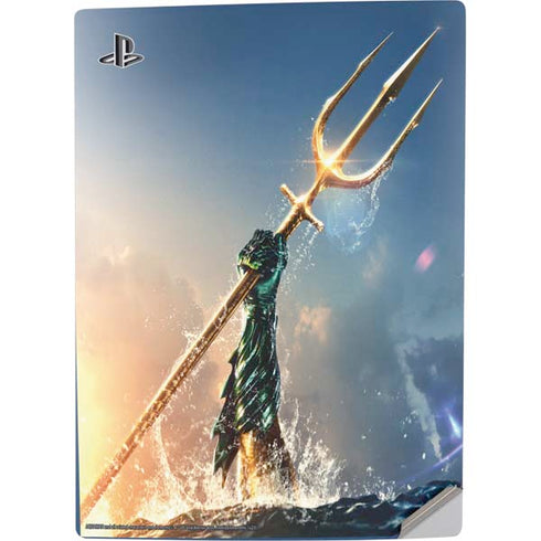 DC Comics Aquaman Movie Poster Trident PS5 Digital Edition Console Skin